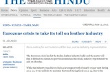 India “Eurozone crisis to take its toll on leather industry”