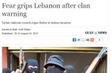 <TopN> Lebanon: Fear grips Lebanon after clan warning