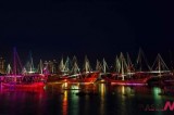 Colorfully Decorated Dhows In Display On Occasion Of Traditional Dhow Festival In Doha, Qatar