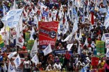Indonesian workers Stage Protest Against Outsourcing, Low Wages In Jakarta