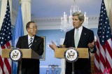 Ban Ki-moon, John Kerry hold joint press conference at the State Department
