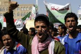 Yemeni Shout Anti-Government Slogans