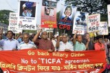 Bangladesh leftist groups opposed Hillary’s visit