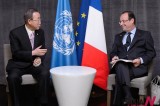 UN chief meets with French president on Syria, Rio+20