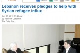 <Top N> Lebanon: pledges to help with Syrian refugee influx