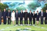 North Korean leader meets 1st foreign dignitary