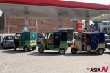 Vehicles Line Up At Gas Station Amid Shortage Of Natural Gas