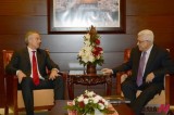 Palestinian President Abbas Talks With UN Envoy Tony Blair In Ramallah, West Bank