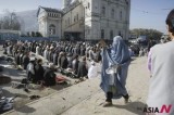 Afghan Muslims Offer Prayer On The Occasion Of Eid Al Adha Before A Mosque In Kabul