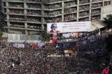 Mourners Jampack Street For Funeral Of Bal Thackeray, Hindu Extremist Leader, In Mumbai, India