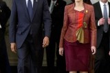 Obama, Shinawatra Arrive At Government House For News Conference In Bangkok