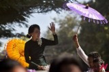 Suu Kyi Arrives In Troubled Copper Town To Hear People’s Grievances