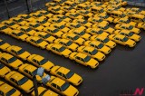 Yellow Cabs In Flooded Parking Lot Come To Surface As Superstorm Sandy Recede