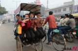 People Commute To School Or Work On Various Means Of Transportation In Agra, India