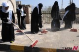 Yemenis Clean A Street During National Cleaning Campaign In Sanaa