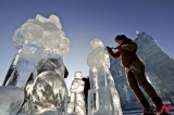 International Ice Assemblage Sculpture Championship Opens In Harbin, China
