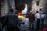 Missile Hits A House In Aleppo, Syria, Where Escalating Violence Claims A Growing Number Of Casualties