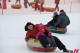 Local People Enjoy Ski In A Park In Moscow During New Year Vacation