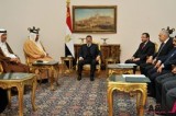 Egyptian President, PM Talk With Qatari PM, Two Other Cabinet Ministers In Cairo
