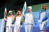 Russian Ice Dancers Attend Presentation Ceremony Of Olympic Torch For 2014 Sochi Winter Games In Moscow