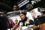Wife Of A Missing Journalist Stages Protest In Colombo Asking The Gov’t To Reveal What Happened To Him