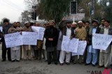 Pakistani people protest against recent U.S. drone attack that killed five people