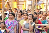 Hindu devotees gather at a temple in Mumbai to celebrate Maha Shivaratri festival