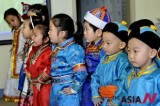 Mongolian children wear traditional costumes with a decision to promote ethnic culture in autonomous region