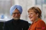 German Chancellor Merkel welcomes India PM Singh in Berlin