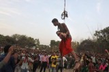Bangladesh Hindu devotees perform at Charak Puja festival