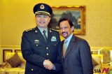 Brunei’s Sultan meets with Chinese Defense Minister Chang