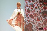 A model presents at Indonesia Islamic Fashion Fair held in Jakarta