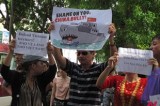 Vietnamese protest against China’s territorial claims in South China Sea
