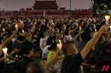 People in Hong Kong gather to mark 24th Tiananmen anniversary