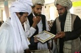 Afghan local Islamic school graduates receive graduation certificate