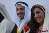 Palestinians take part in traditional wedding at Rozana Cultural Festival