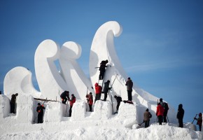 Snow sculpture “Love Song” to be displayed in China