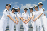Female sailors on escort mission in Gulf of Aden