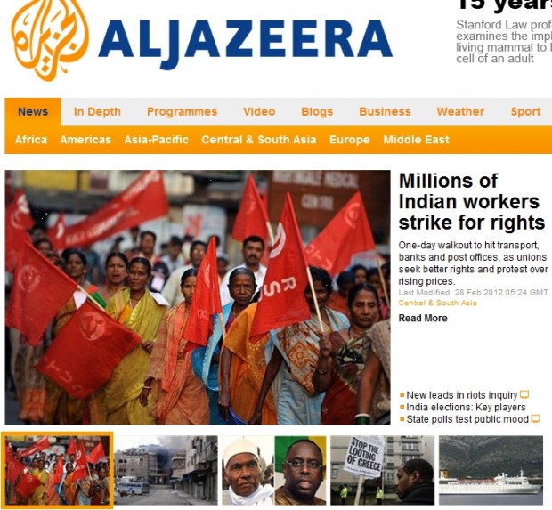 Millions of Indian workers strike for rights