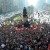 Egyptian football fans demonstrate at Sphinx Square in Cairo, Egypt, Feb. 2, 2012. The death toll of a football match riot in Egypt's Port Said rose to 74 with hundreds of others injured, state media reported on Wednesday night. (Photo: Xinhua)