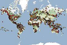 Map of world's languages in danger (Photo: UNESCO)