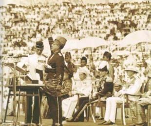 Malaysia Independence Ceremony in Merdeka Stadium. August 31, 1957 (Photo: www.malaysia831.com)