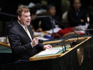 Foreign Affairs Minister John Baird speaks at the UN (Photo: the Toronto Star)