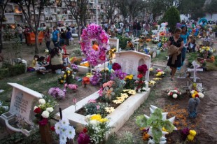 Day of the Dead at Mexican cemetery