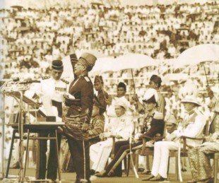 Malaysia's Independence Ceremony in Merdeka Stadium, August 31, 1957