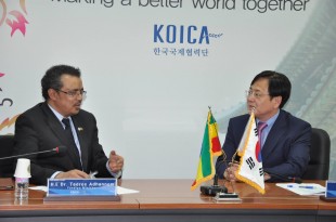 Dr. Tedros held a very fruitful, concrete and practical discussion with KOICA's President Young-Mok Kim.