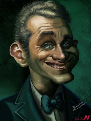Bassem Youssef, often compared to U.S. comedian Jon Stewart, brings back his popular television show poking fun at politics in Egypt. Youssef is illustrated by Egyptian artist Basma Ibrahim. (Photo : Basma Ibrahim)