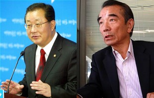Former National Assembly member Lee Chul, right, spoke out against the nomination of Kwak Sung-moon, left, as the KOBACO president. Lee's confession points to a history of cozy relations between South Korea's government and press.