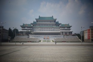 The Kim Il-sung Square, a vast, empty chessboard in the heart of Pyongyang, will meet the forces of change after unification. Areas surrounding it are likely to be commodified, according to academics / Courtesy of Clemen Touzard.