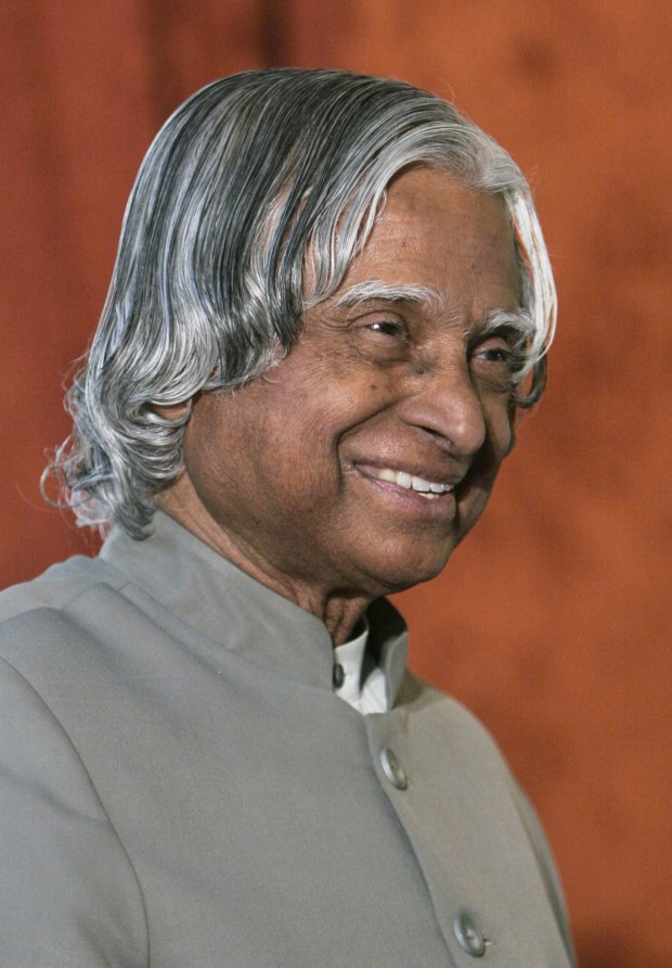 This Jan. 19, 2008 file photo shows former Indian President Dr. A. P. J. Abdul Kalam at a function in Bangalore, India. Kalam has died at a hospital after collapsing while delivering a lecture in northeastern India.The president from 2002 until 2007 was known as the father of the country's military missile program. He was 83. (AP Photo/Aijaz Rahi